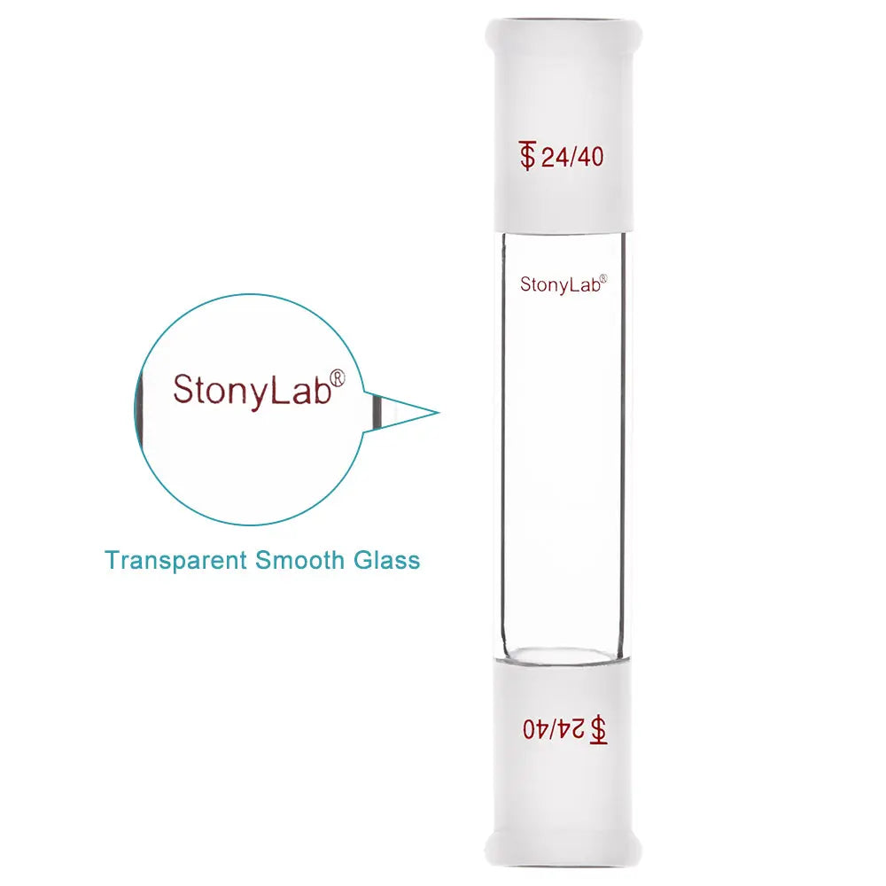 Straight Connecting Adapter, Female Joint to Female Joint, Joint: 14/20, 19/22, 24/40, Length: 30-90mm Adapters-Connecting