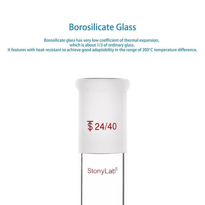 Straight Connecting Adapter, Female Joint to Female Joint, Joint: 14/20, 19/22, 24/40, Length: 30-90mm Adapters-Connecting