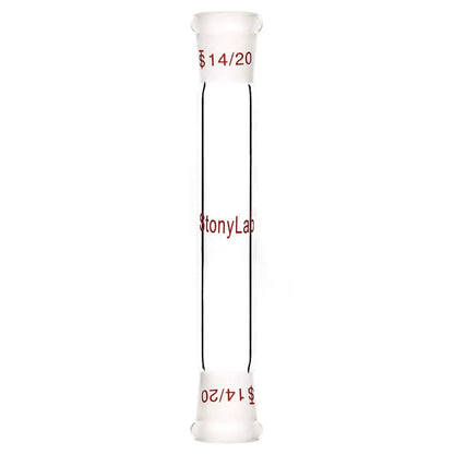 Straight Connecting Adapter, Female Joint to Female Joint, Joint: 14/20, 19/22, 24/40, Length: 30-90mm Adapters-Connecting 14/20 / 90 mm (3.54 in)