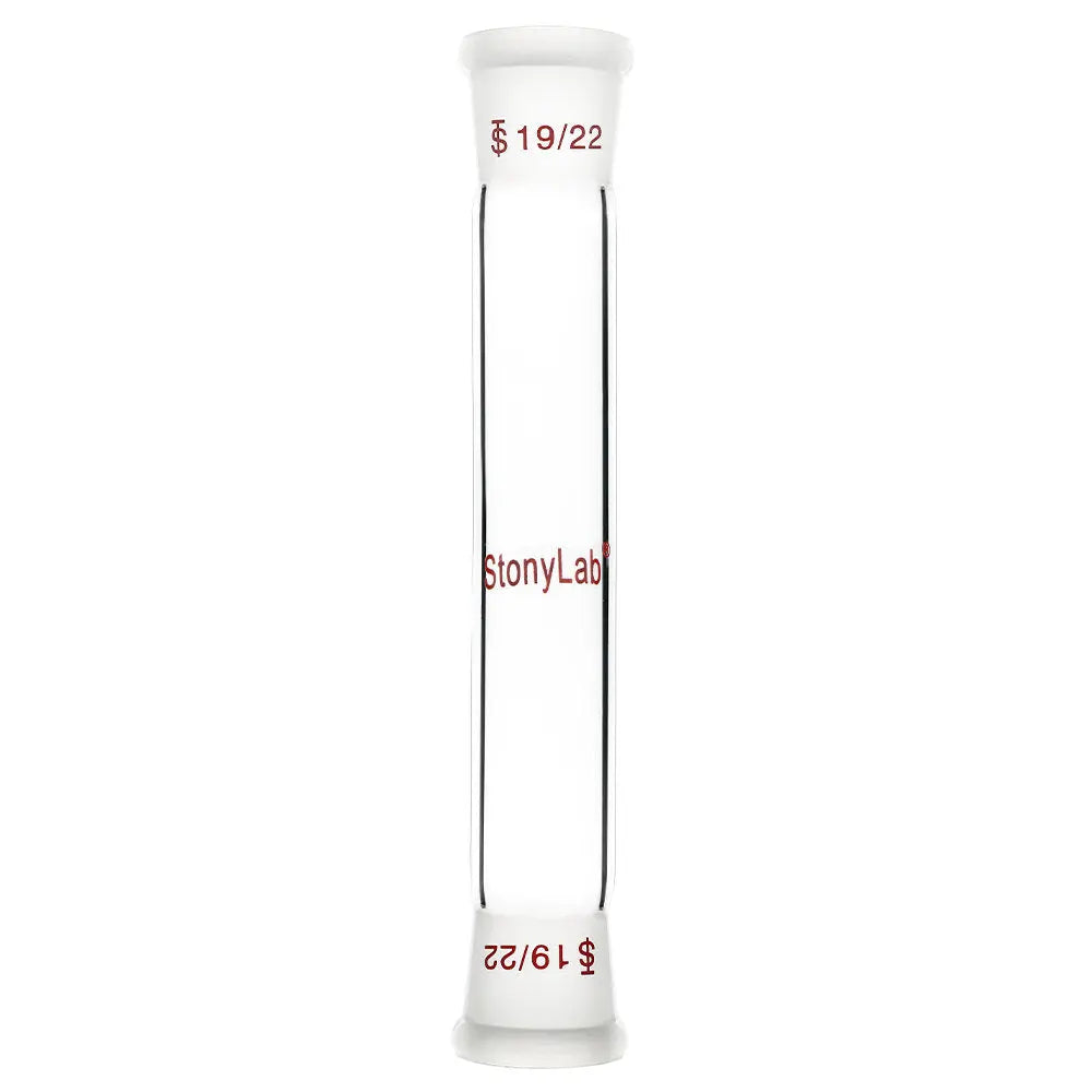 Straight Connecting Adapter, Female Joint to Female Joint, Joint: 14/20, 19/22, 24/40, Length: 30-90mm Adapters-Connecting 19/22 / 90 mm (3.54 in)