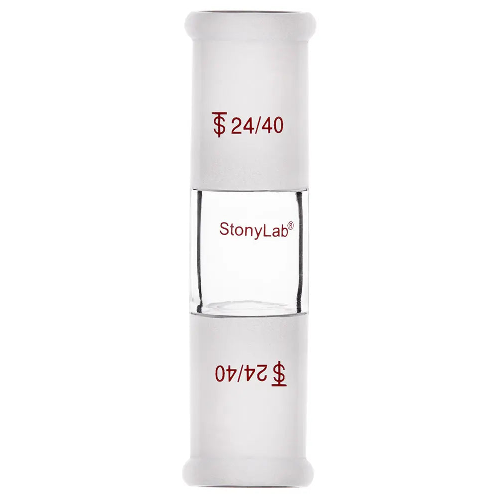 Straight Connecting Adapter, Female Joint to Female Joint, Joint: 14/20, 19/22, 24/40, Length: 30-90mm Adapters-Connecting 24/40 / 30 mm (1.18 in)