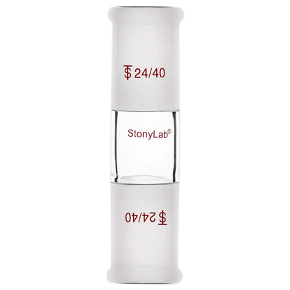 Straight Connecting Adapter, Female Joint to Female Joint, Joint: 14/20, 19/22, 24/40, Length: 30-90mm Adapters-Connecting 24/40 / 30 mm (1.18 in)