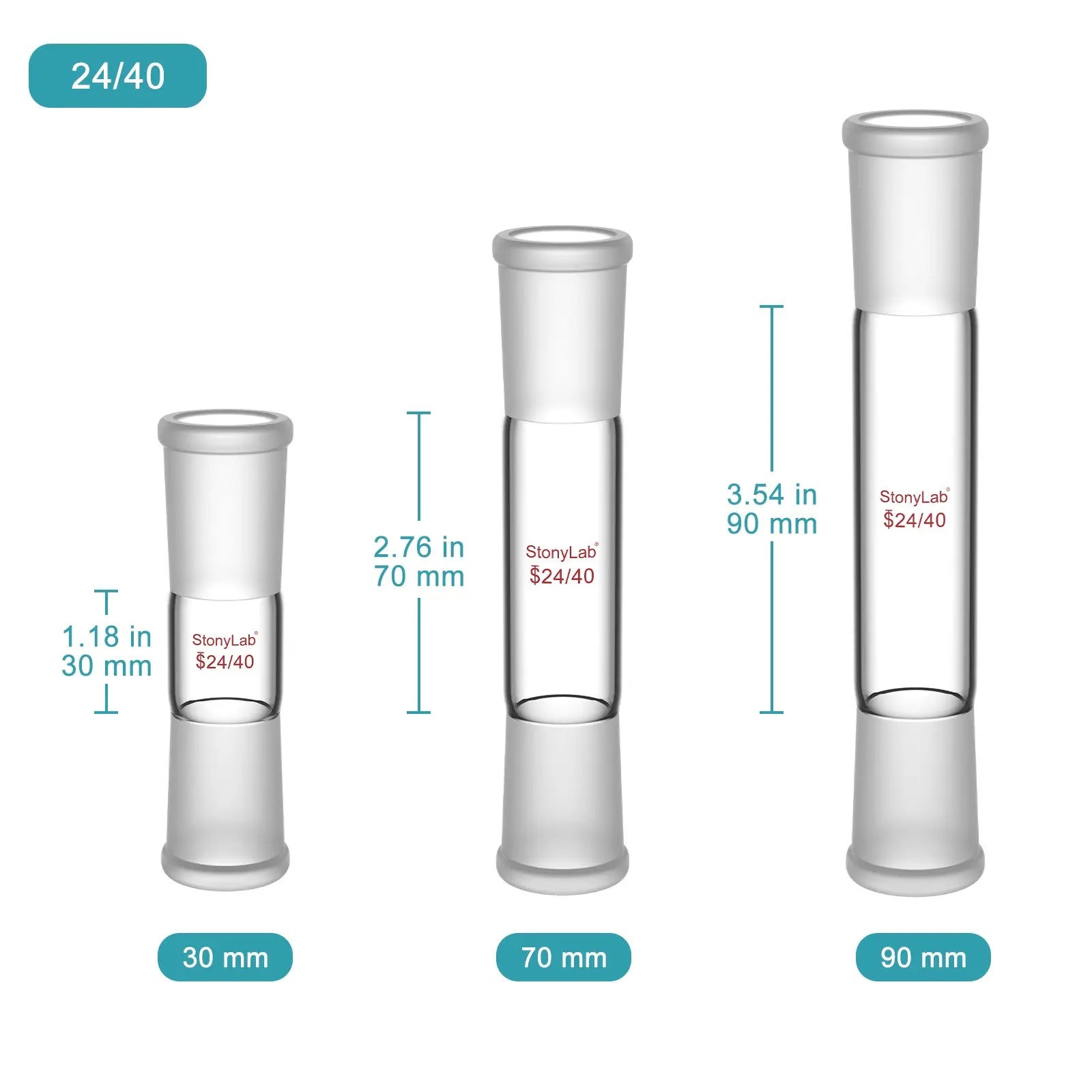 StonyLab Straight Connecting Adapter heavy duty chemical processing configuration