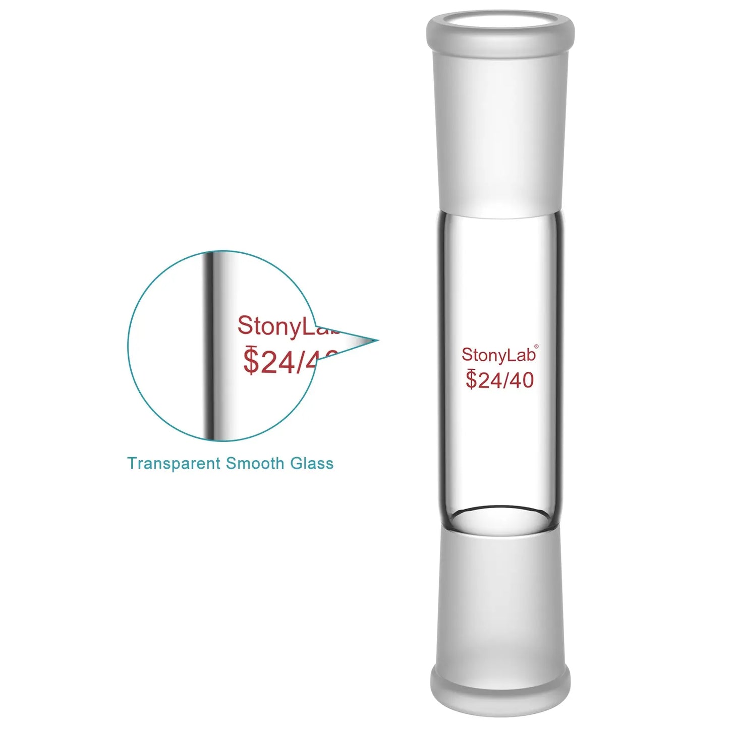 Straight Connecting Adapter, Female Joint to Female Joint, Joint: 14/20, 19/22, 24/40, Length: 30-90mm Adapters-Connecting