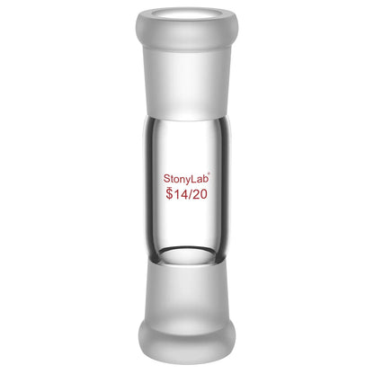 Straight Connecting Adapter, Female Joint to Female Joint, Joint: 14/20, 19/22, 24/40, Length: 30-90mm Adapters-Connecting