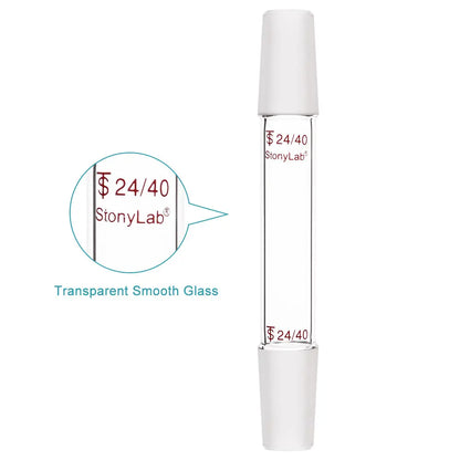 Straight Connecting Adapter, Male Joint to Male Joint, Joint: 14/20, 19/22, 24/40, Length: 30-90mm Adapters-Connecting