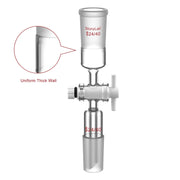 Side view and dimensional layout of the durable StonyLab Straight Flow Control Adapter