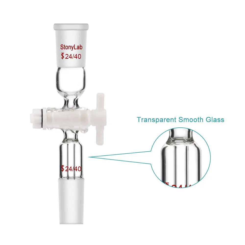 PTFE Afsluitkraan Adapter Stonylab Vacuüm Flow Control Adapter Met PTFE Stopkraan 24 40 Gewricht 662337 Glasaansluiting Adapter PTFE Afsluitkraan Adapter Stonylab Vacuüm Flow Control Adapter Met PTFE Stopkraan 24 40 Gewricht 662337 Glasaansluiting Adapter