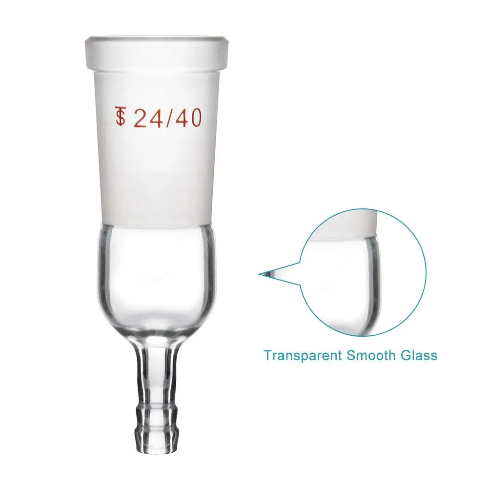 StonyLab Straight Inlet Adapter with Hose Connection and Female Joint (14 heavy duty chemical processing configuration