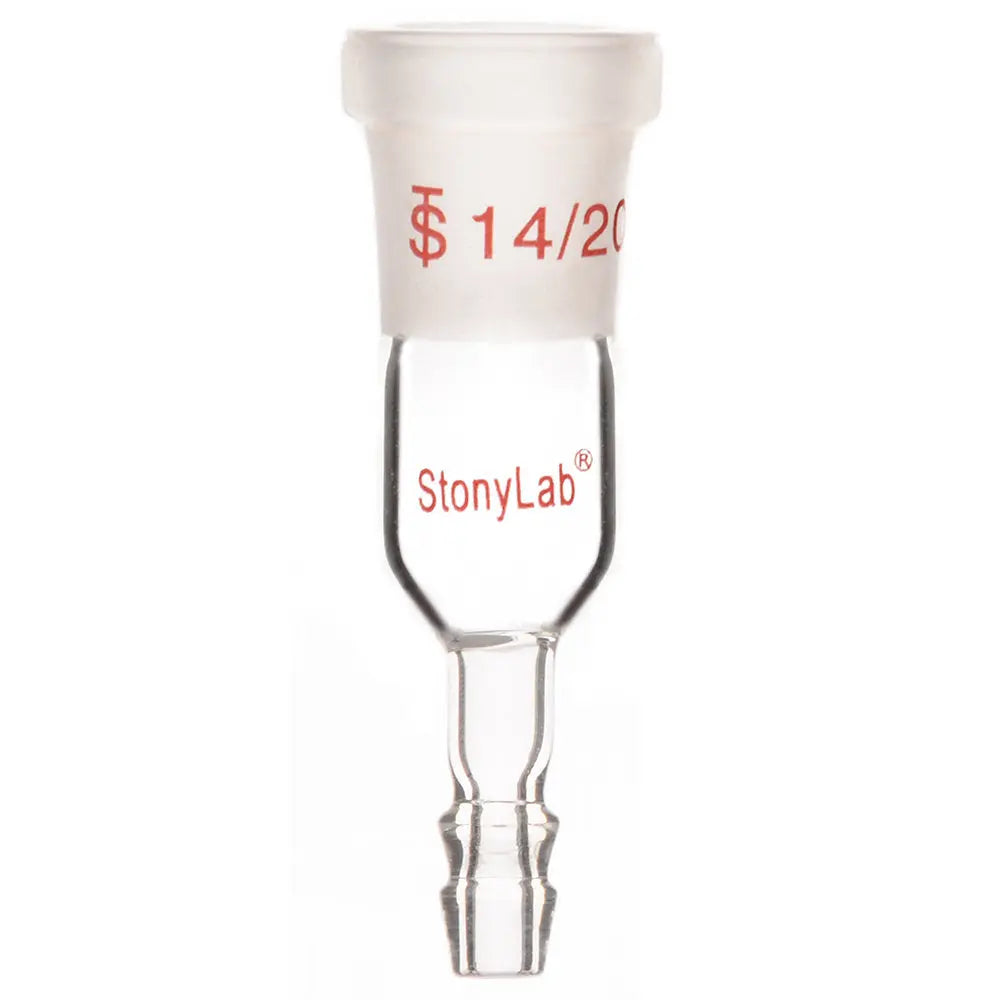 Glass Straight Inlet Adapter, Borosilicate Glass Adapter - StonyLab