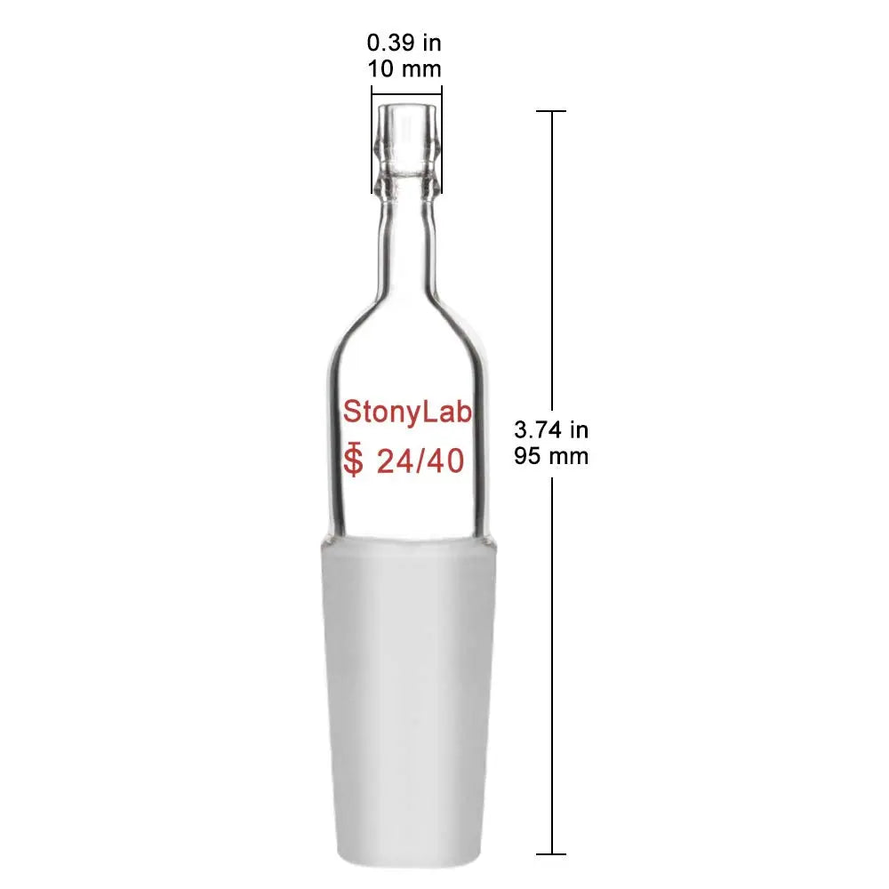 Straight Inlet Adapter Glass Straight Inlet Adapter, Borosilicate Glass Adapter - StonyLab