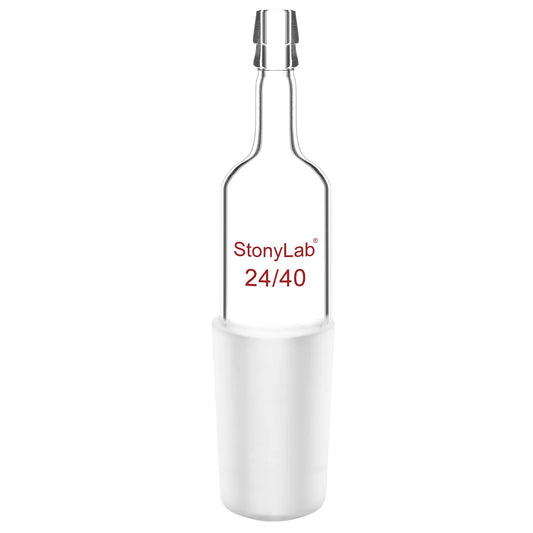 Straight Inlet Adapter with a 10mm Hose Connection and Male Joint, Joint: 14/20, 19/22, 24/40, Length: 30-90mm Adapters-Inlets/Thermometer 24/40 / 1-Pack