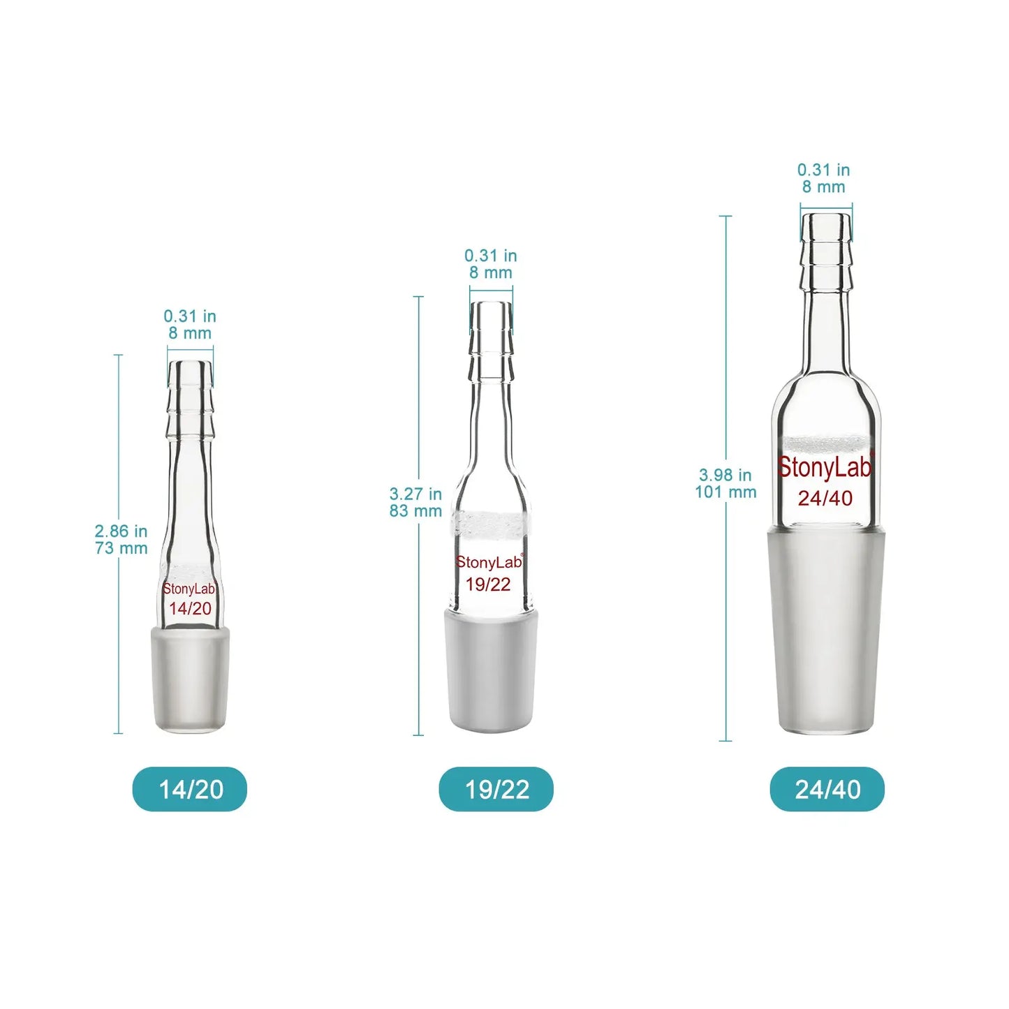 Straight Vacuum Adapter with Coarse Frit (80-120 μm) Adapters-Inlets/Thermometer
