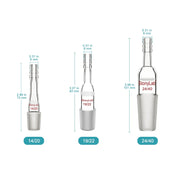 Close-up view showing the precise design and material of StonyLab Straight Vacuum Adapter with Coarse Frit (80-120 ¦Ìm)