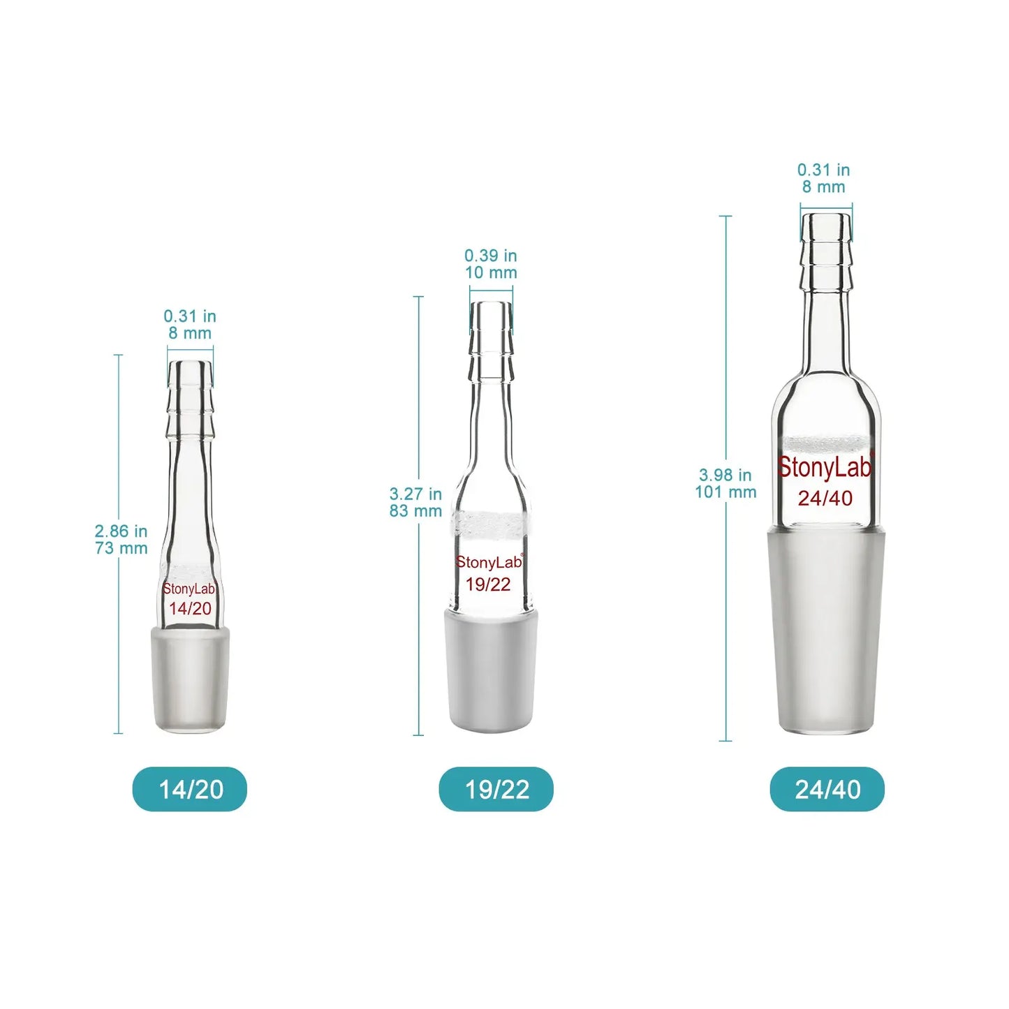 Straight Vacuum Adapter with Coarse Frit (80~120μm) Adapters-Inlets/Thermometer