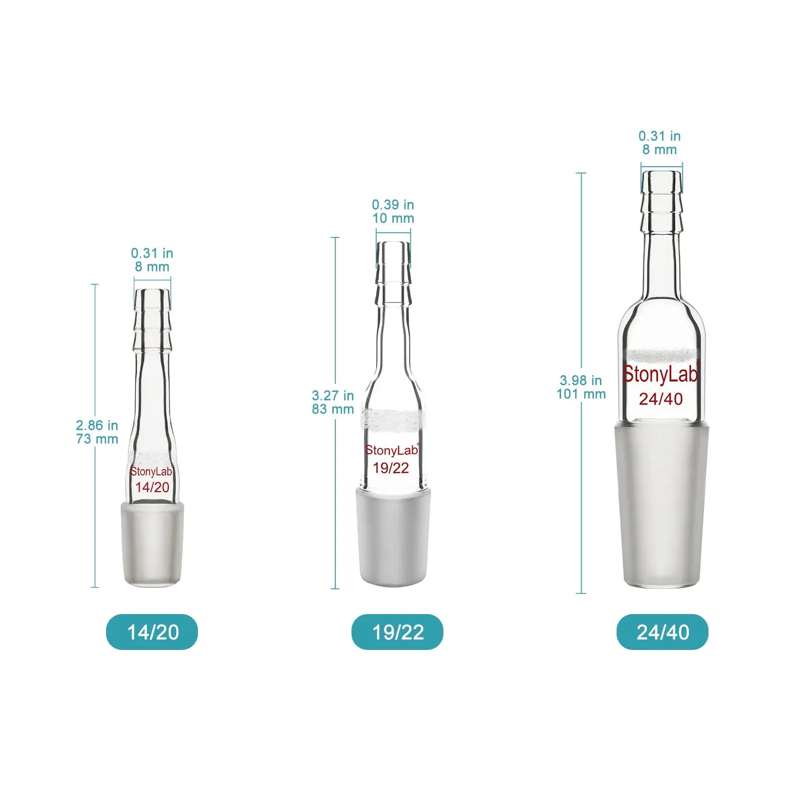 Straight Vacuum Adapter with Coarse Frit (80~120μm) Adapters-Inlets/Thermometer