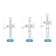 Close-up view showing the precise design and material of StonyLab Straight Vacuum Flow Control Adapter