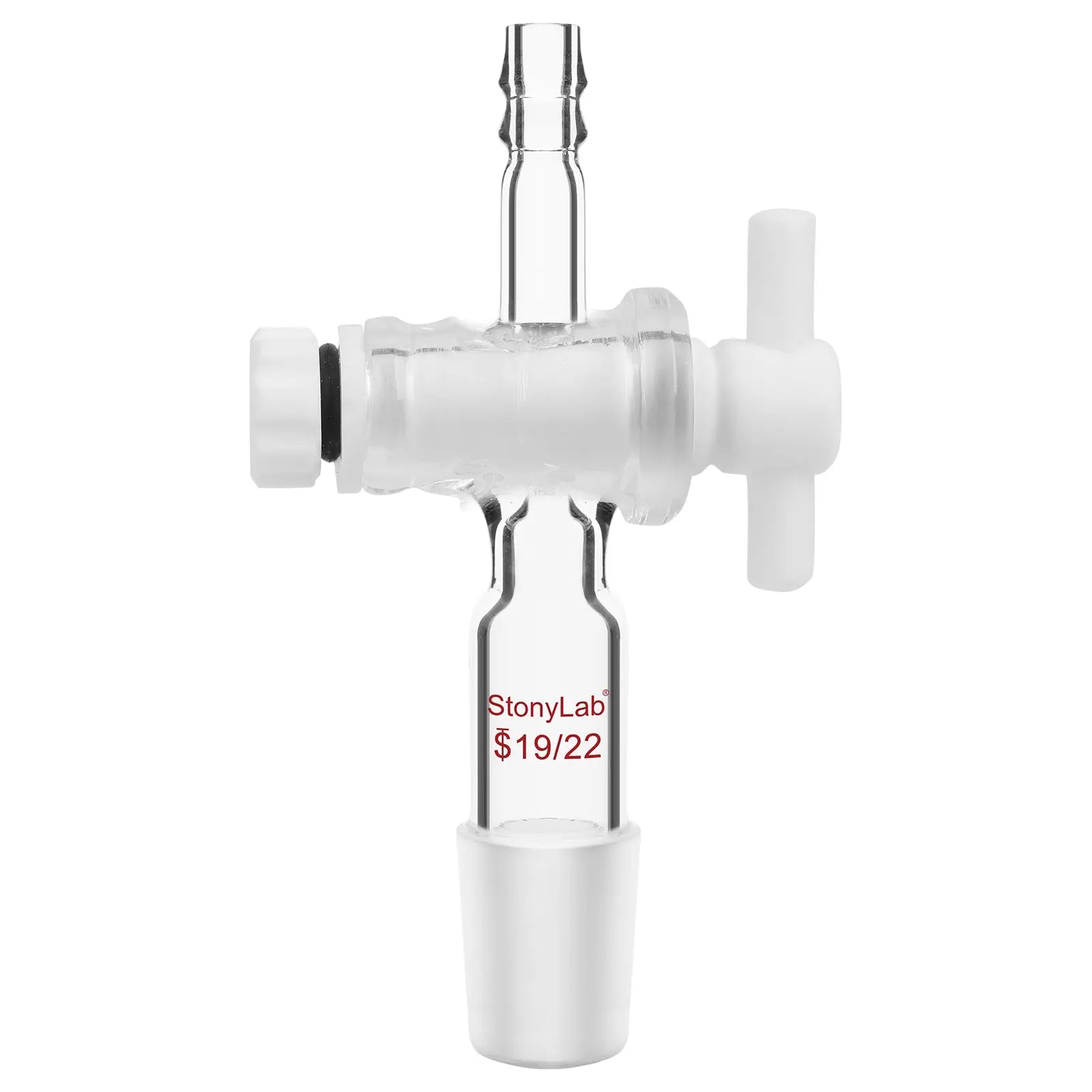 Alternative angle showing underlying build quality of StonyLab Straight Vacuum Flow Control Adapter