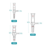 Close-up view showing the precise design and material of StonyLab Straight Vacuum Take-Off Adapter