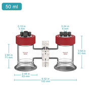 Super-Sealed H-Type Electrolytic Cells, 50-100 ml Electrolyzer-H-Type