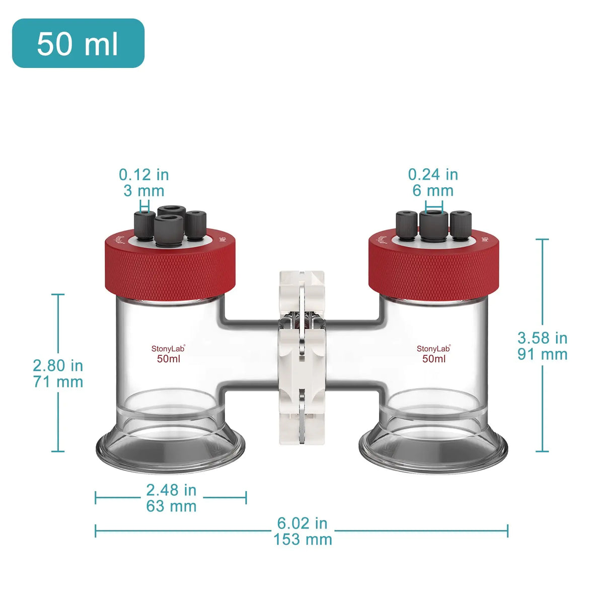 Super-Sealed H-Type Electrolytic Cells, 50-100 ml Electrolyzer-H-Type