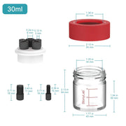 Close-up view showing the precise design and material of StonyLab Super-Sealed Single Electrolytic Cell [30-500 ml]