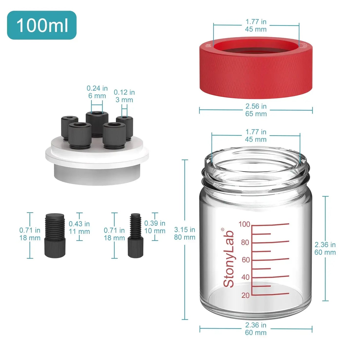 Super-Sealed Single Electrolytic Cell [30-300 ml] Electrolyzer-Single Chamber