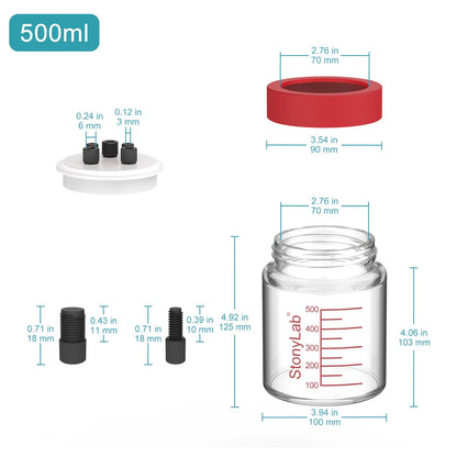 Super-Sealed Single Electrolytic Cell [30-500 ml] Electrolyzer-Single Chamber