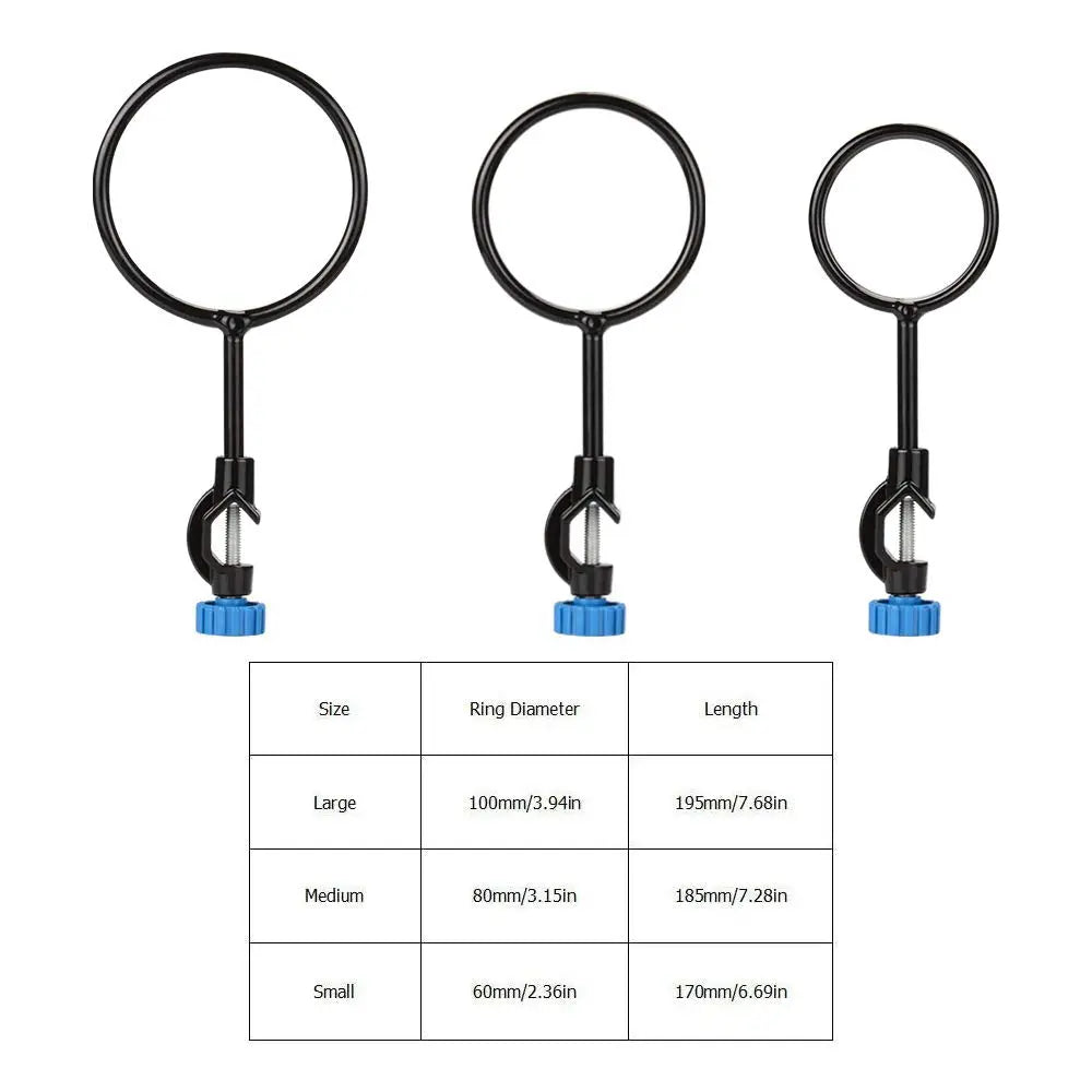 Close-up view showing the precise design and material of StonyLab Support Retort Ring Set