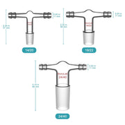 Close-up view showing the precise design and material of StonyLab T-Shape Dual Hose Vacuum