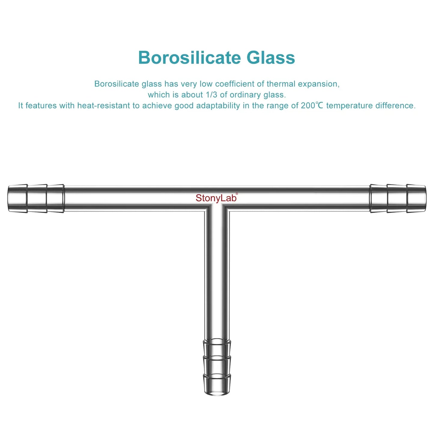 T-Shaped 3-Way Gas Circulation Connection Adapter