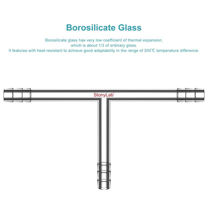 T-Shaped 3-Way Gas Circulation Connection Adapter