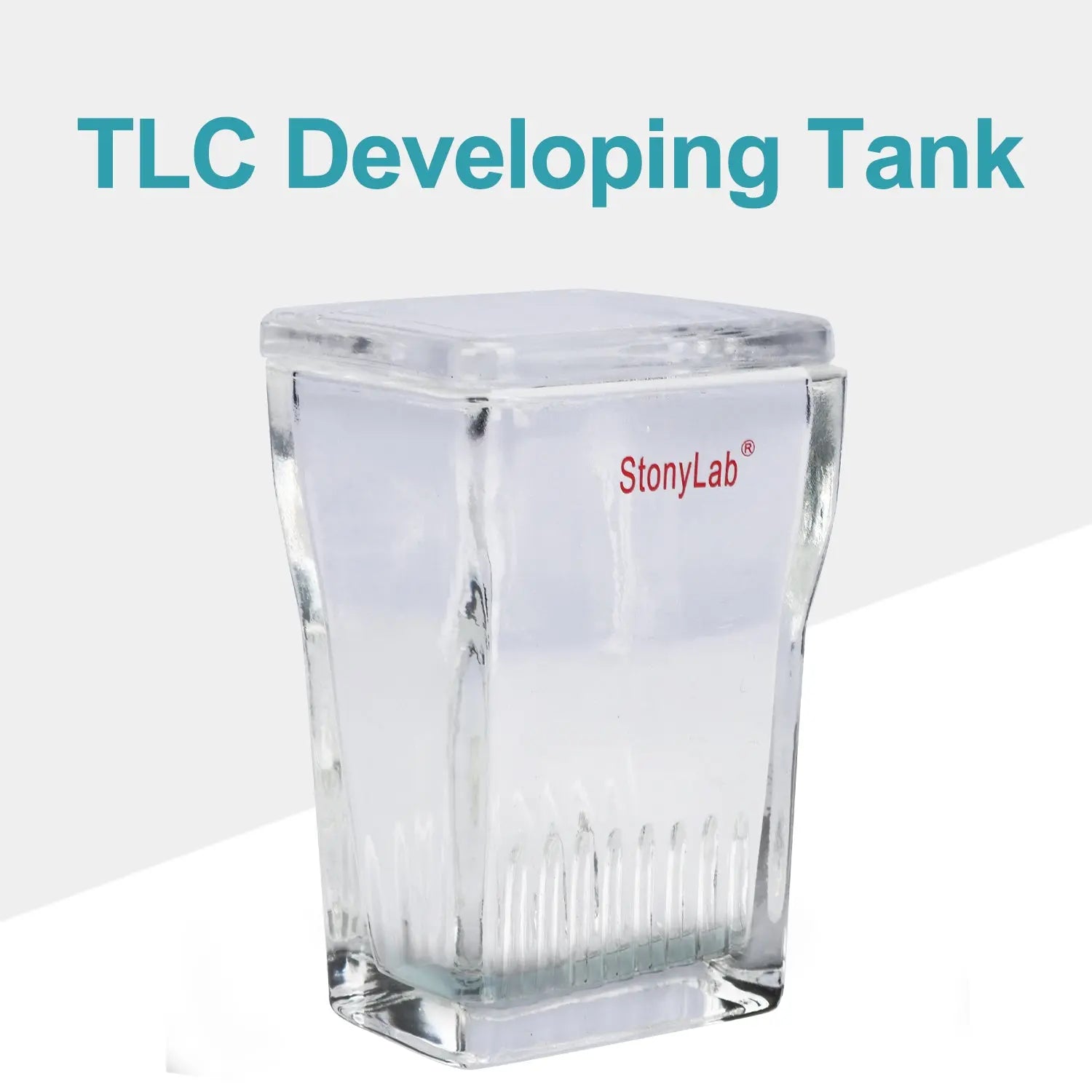 Side view and dimensional layout of the durable StonyLab Small TLC Developing Tank
