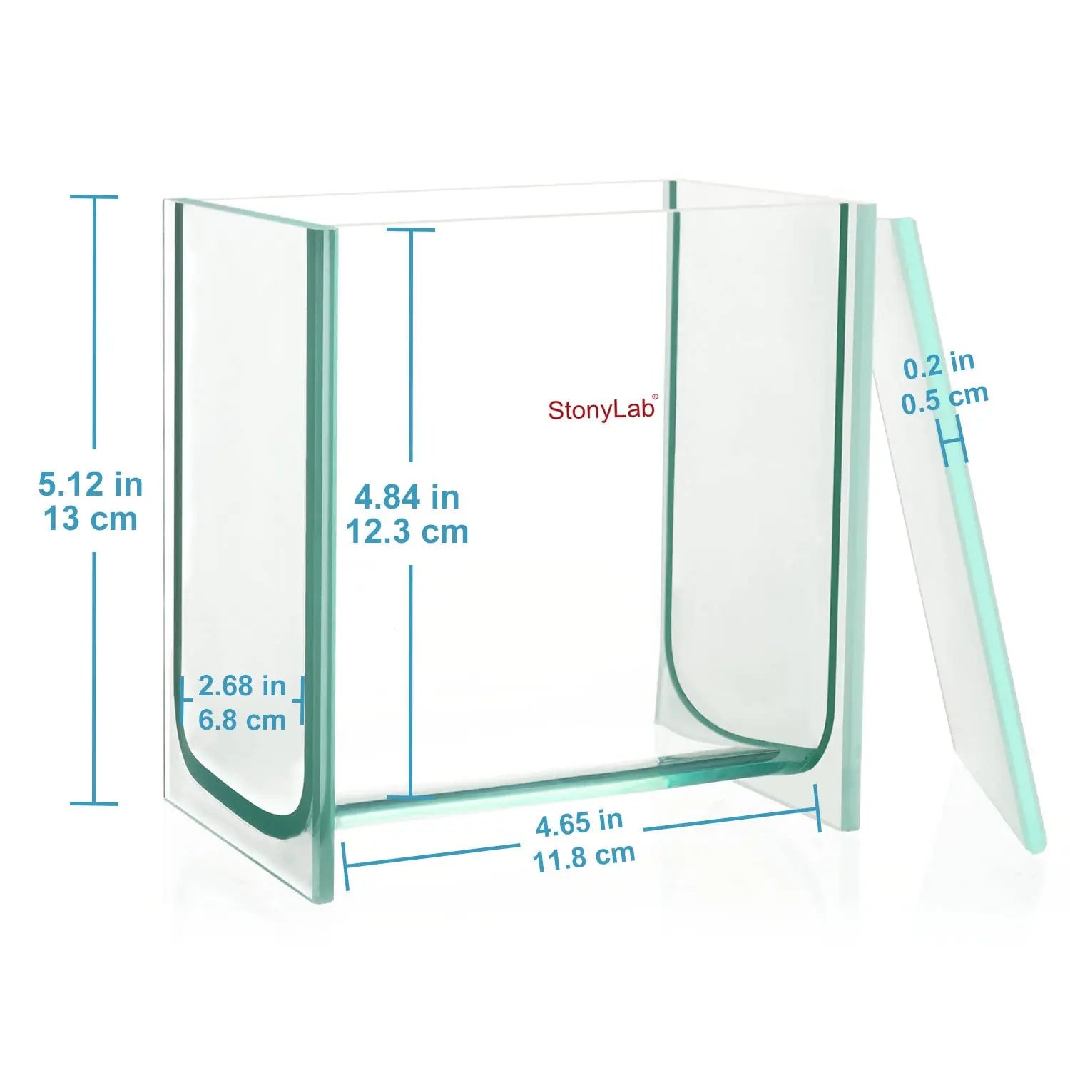 Glass Square Chromatography TLC Developing Tank - StonyLab