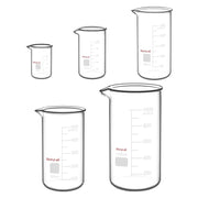 StonyLab Tall Glass Beaker Set for professional laboratory applications