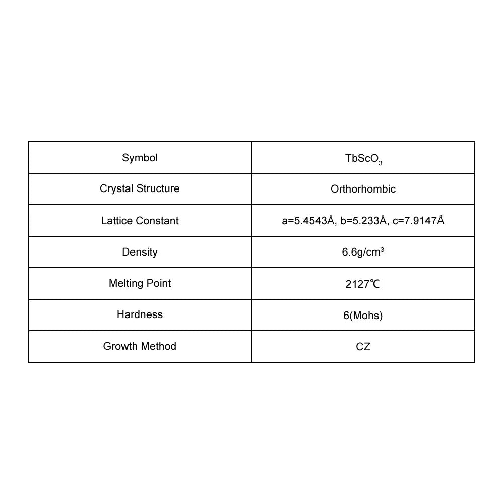 TbScO3 Single Crystal Substrate