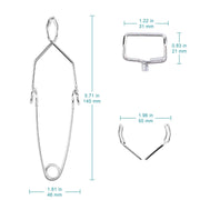 Close-up view showing the precise design and material of StonyLab Test Tube Clamps