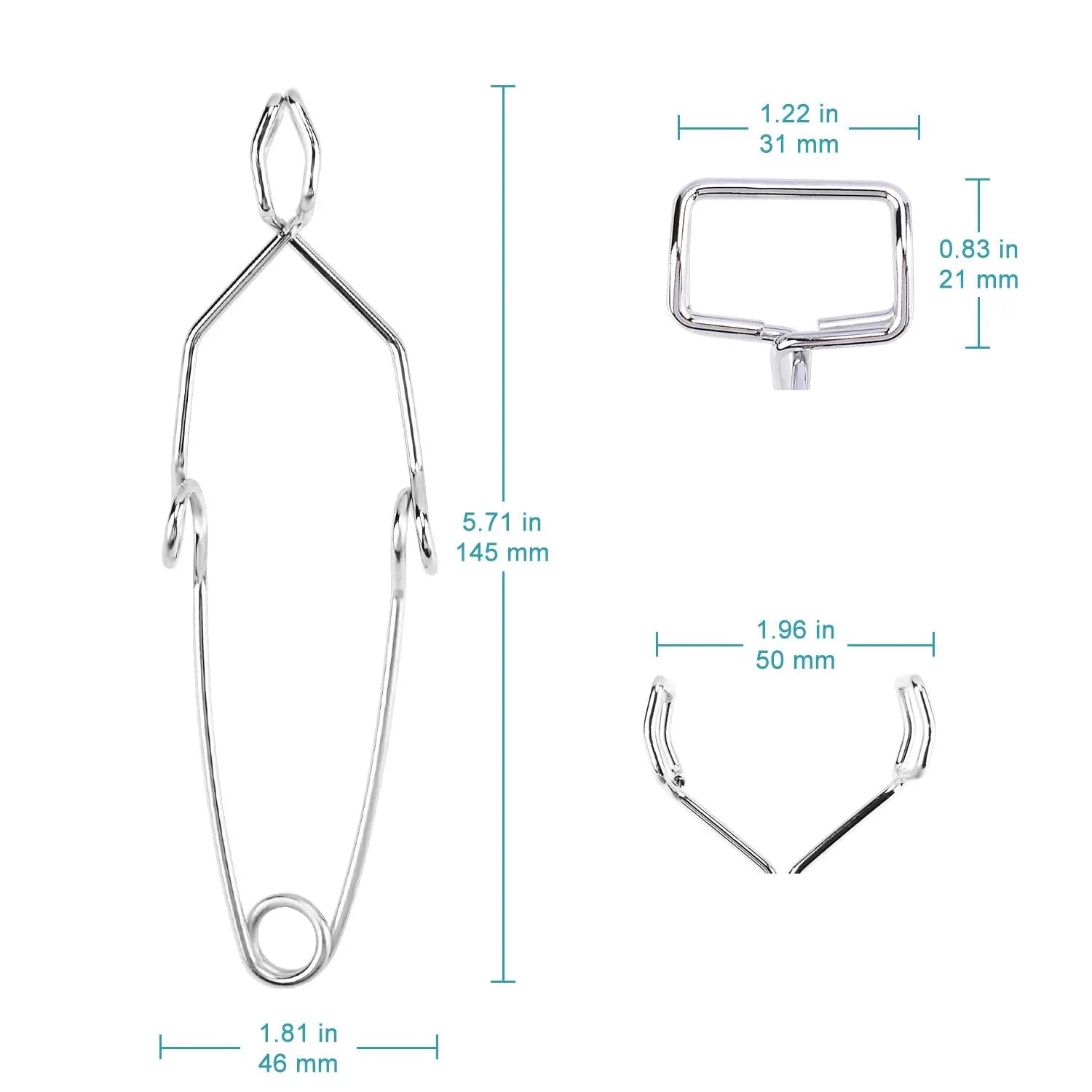 Close-up view showing the precise design and material of StonyLab Test Tube Clamps