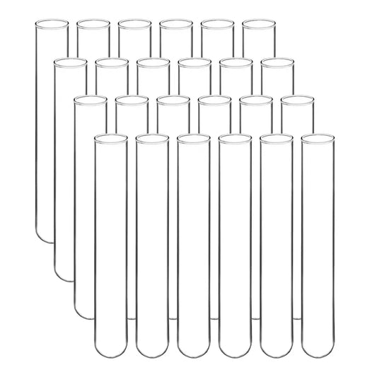 Test Tubes, Round Bottom, OD12mm-30mm, Length: 75mm-165mm Tube-Test 20-Pack-20-x-150-mm
