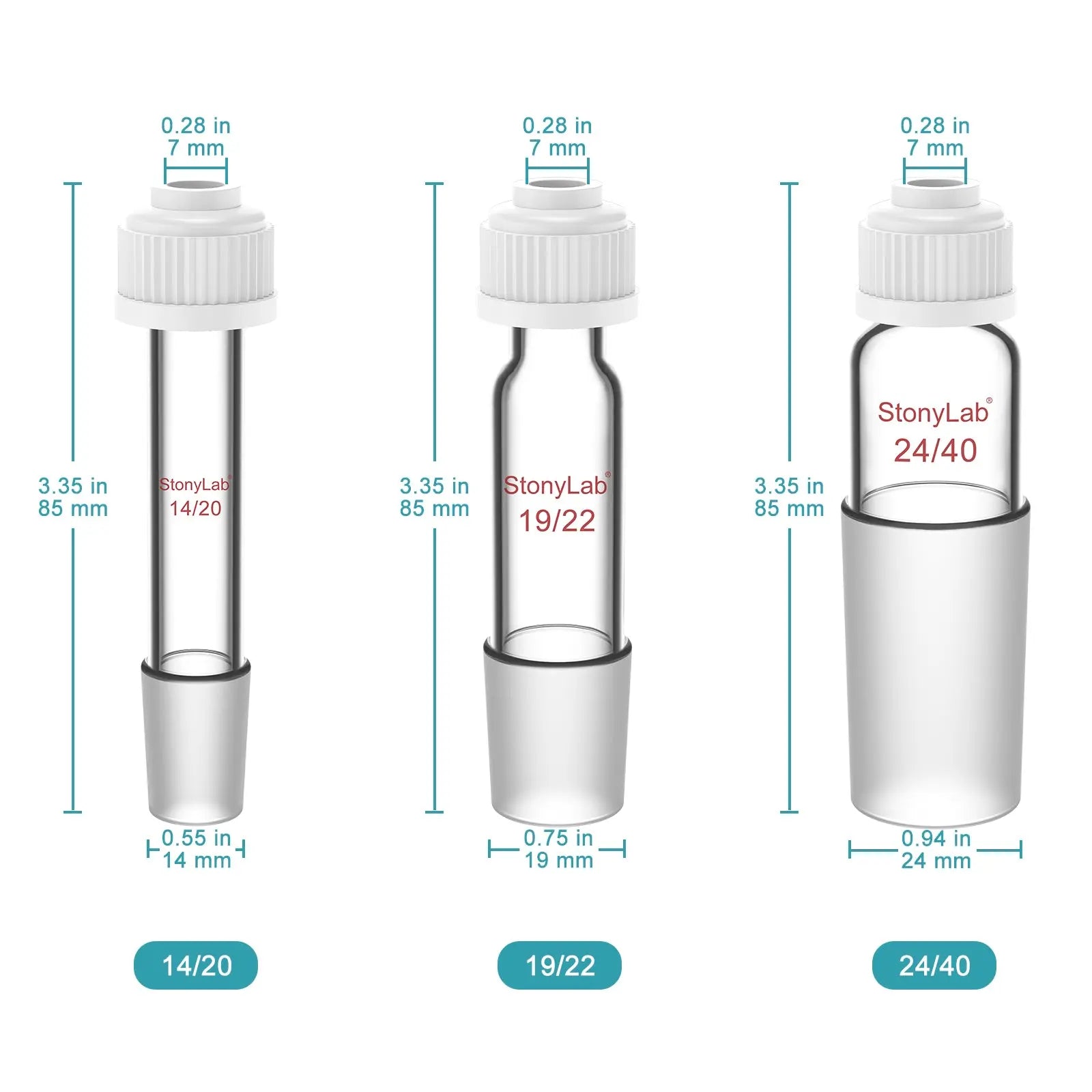 Close-up view showing the precise design and material of StonyLab Thermometer Inlet Adapter