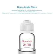Side view and dimensional layout of the durable StonyLab Thermometer Inlet Adapter