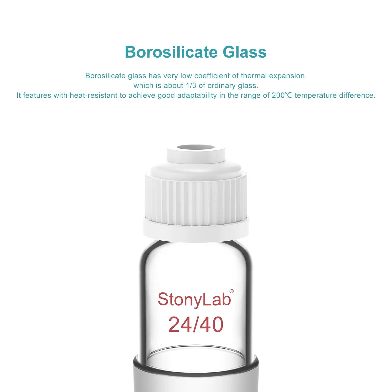 Side view and dimensional layout of the durable StonyLab Thermometer Inlet Adapter