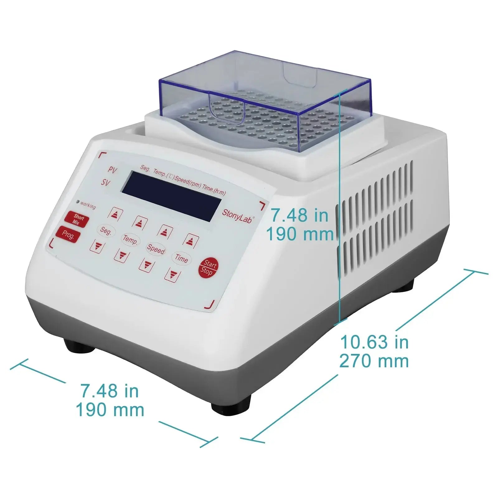 Close-up view showing the precise design and material of StonyLab Digital Heating Magnetic Stirrer with Temperature Sensor