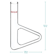 Close-up view showing the precise design and material of StonyLab Thiele Melting Point Tube