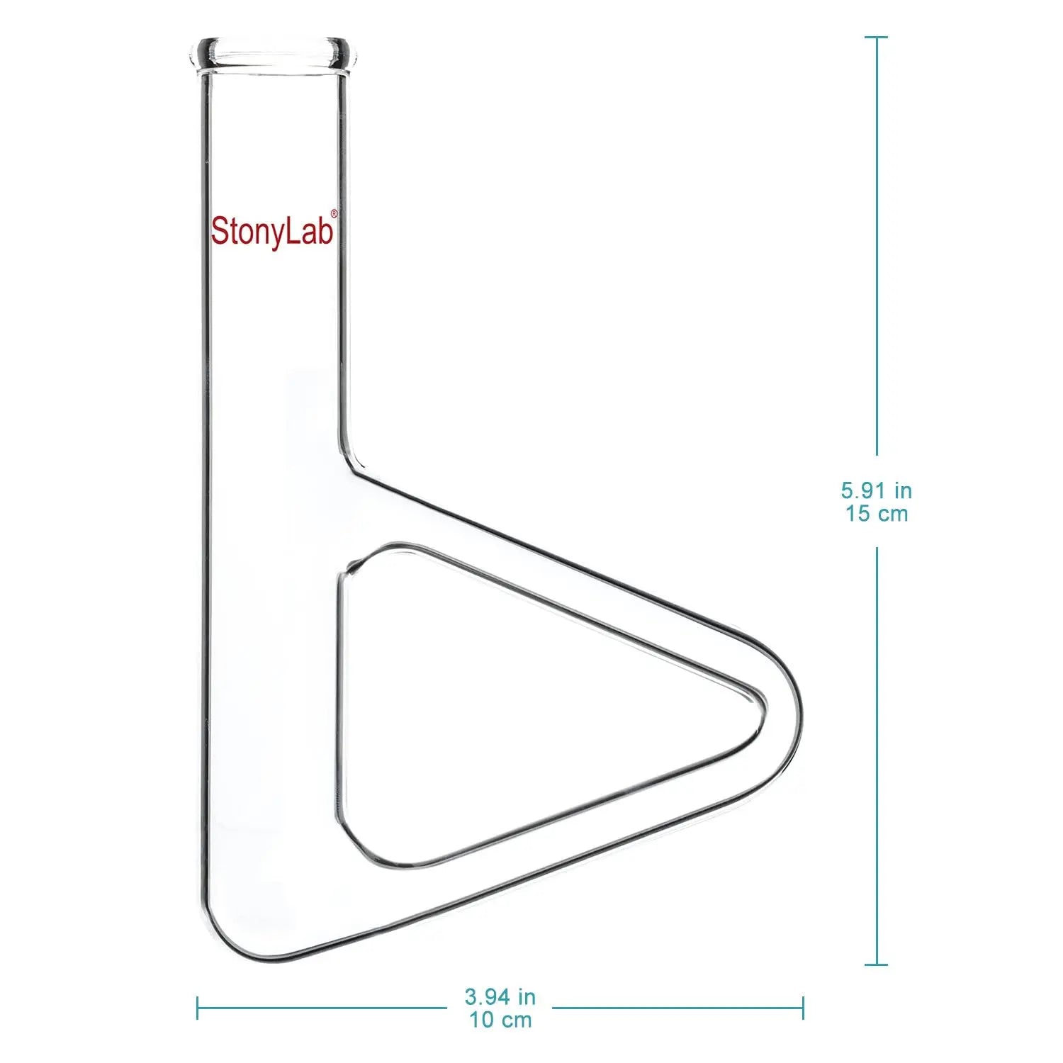 Close-up view showing the precise design and material of StonyLab Thiele Melting Point Tube