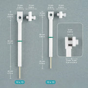 Side view and dimensional layout of the durable StonyLab Titanium Sheet Electrode Holder