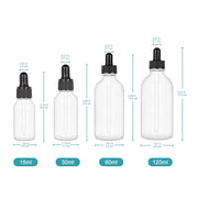 Close-up view showing the precise design and material of StonyLab Transparent Dropper Bottle