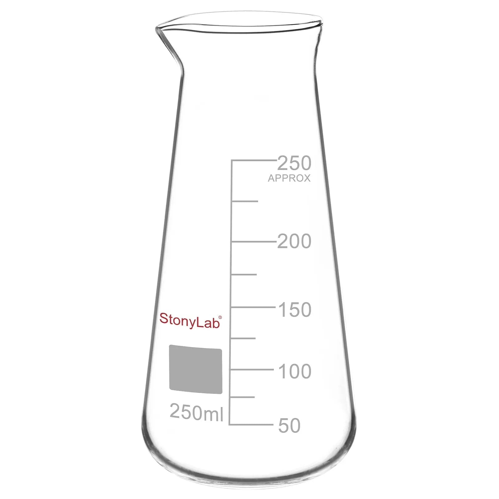 Comprehensive product view and setup components for StonyLab Triangular Beaker with Spout [125-500 ml]