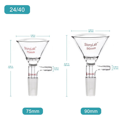 Triangular Filtration Funnel, 14/20 24/40 Joint Funnels-Glass Funnels