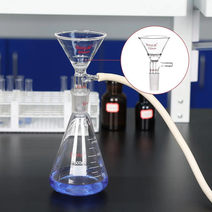 Triangular Filtration Funnel, 14/20 24/40 Joint Funnels-Glass Funnels